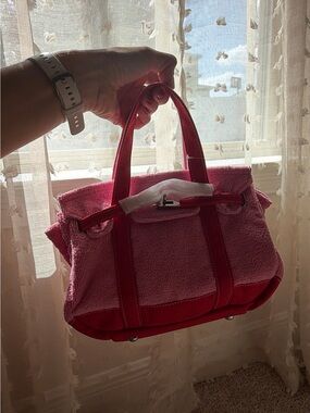 Sunwin Viral Mini tote bag! Pink Tote with Red Trim - Women’s Everyday Tote
